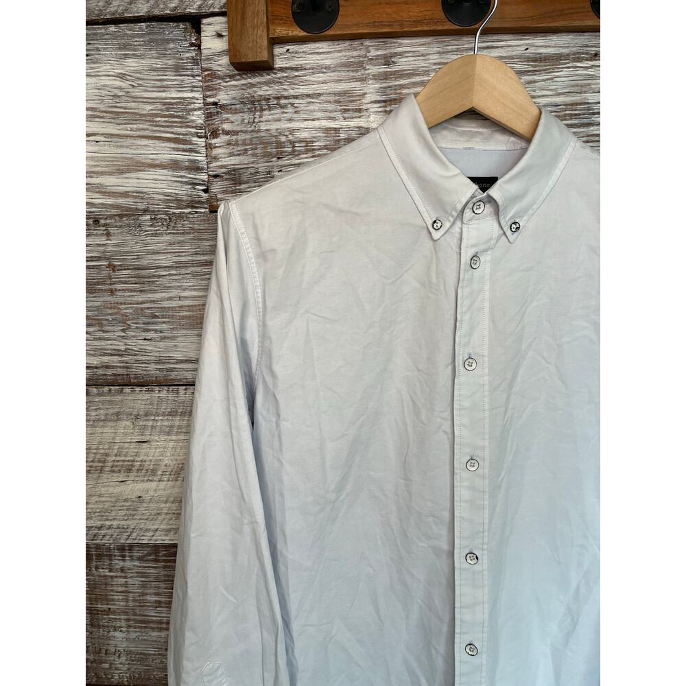 Rag & Bone Button Down Shirt Fit 2 White Cotton Minimalist Designer Core Classic